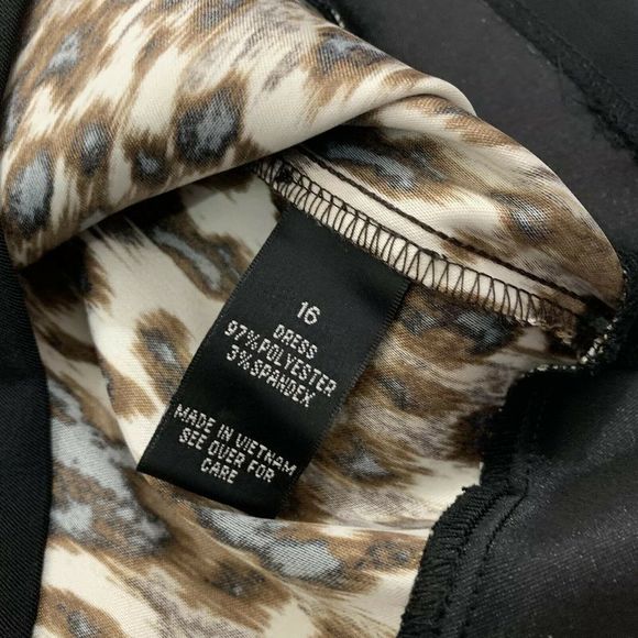 Leopard Animal Print Sleeveless Knee Length Dress - Picture 6 of 6